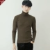 Mùa thu và mùa đông cơ sở áo len cao cổ áo len nam Hàn Quốc phiên bản của xu hướng của sinh viên phong cách Harajuku Slim cá tính áo len nam dài cổ áo áo sơ mi nam Áo len cổ tròn