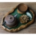 Bình gốm thủ công, gốm sứ sáng tạo, khay trà nhỏ, khay trà, bình chứa nước, khay xốp khô, trà, bộ kèn nhỏ - Trà sứ ấm ủ trà Trà sứ