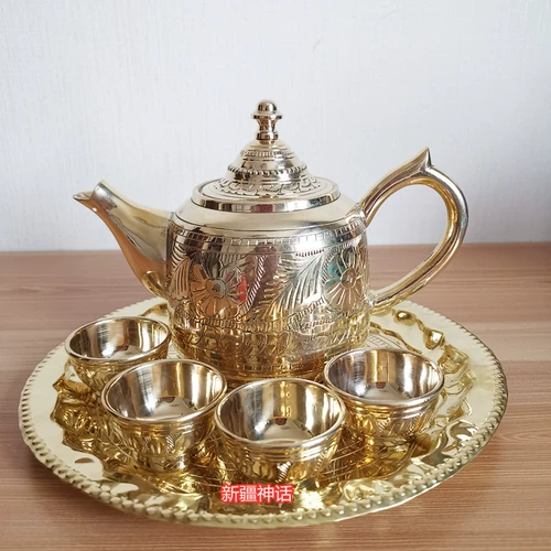 Индийская покупка медная горшка бронзовая чашка медная тарелка ручной работы импортной молочной чайник кипятяная вода мебель чистый медный продукт дома отель Home Hotel