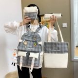 Школьный рюкзак, универсальная сумка через плечо, вместительный и большой шоппер, в корейском стиле, для средней школы