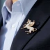 Hàn Quốc phù hợp với trâm cài ngựa cao cấp corsage bầu không khí sang trọng đầy đủ kim cương áo sơ mi pin trang sức đơn giản retro huy hiệu - Trâm cài