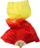 Поклонник танца -расширенный фанат Yangge Трехколорные фанаты градиента, фанат Dance Dance Dance Long Silk Square