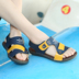 Dép nam 2018 mùa hè mới handmade cho trẻ em giày đế xuồng trong trẻ em lớn chống trượt mềm mại sandal nam Sandal