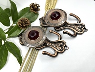 rèm lụa Miễn phí vận chuyển rèm treo tường theo phong cách châu Âu móc tường móc treo bóng dây đeo móc rèm móc áo móc đôi phụ kiện móc nhà máy bán hàng trực tiếp vải may rèm giá rèm vải