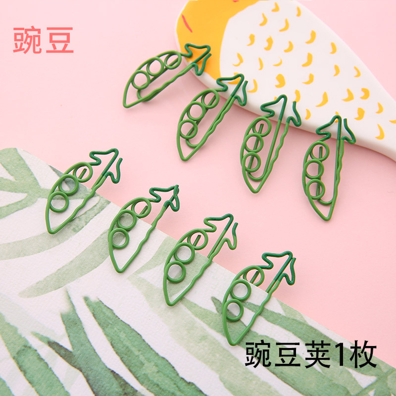 1 Pea Podlovely girl Cartoon originality like a breath of fresh air Simplicity Metal literature Carrot bookmark paper clip Paper clip student