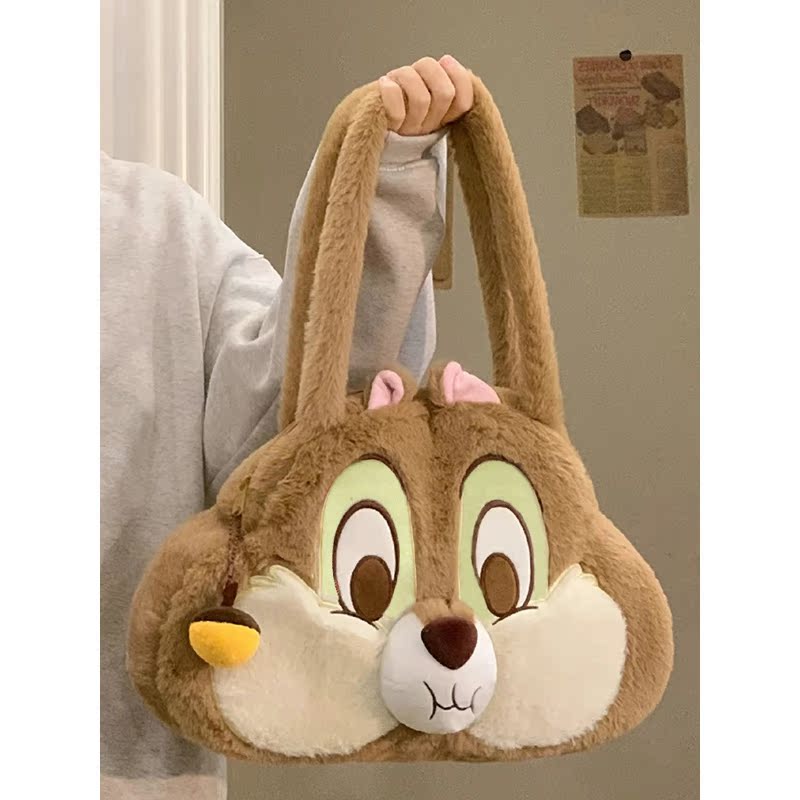 This year's popular large-capacity portable Mao Mao bag 2023 explosion super fire Japanese cute girl shoulder plush bag