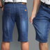 Mùa hè quần short denim co giãn nam cộng với phân bón XL nam năm quần siêu mỏng bảy quần - Quần jean quần nam đẹp Quần jean