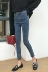 Mùa thu và mùa đông của phụ nữ Hàn Quốc phiên bản của retro hoang dã Slim side khe jeans cao eo là mỏng quần bút chì chân quần Quần jean