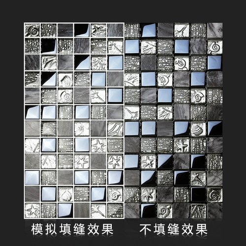 Нама Hui Stane Glass Mosaic TV Фоновая настенная крыльца ванная комната черная настенная плитка плит