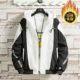 Сплайсированное хлопковое пальто черное