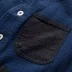 Retro nhuộm màu xanh gai dứa kendo dụng cụ vest denim nhiều túi khâu vest nam và nữ áo khoác - Dệt kim Vest