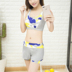Áo tắm thể thao nữ chia ba mảnh bìa bụng slim bảo thủ boyshort ngắn tay sinh viên hot mùa xuân áo tắm kích thước lớn bộ đồ bơi 2 mảnh Bộ đồ bơi hai mảnh