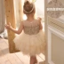 Baby Western Váy Baby Dress Champagne Wedding Dress Summer Lace Vest Princess Dress Child Child - Váy trẻ em Váy trẻ em