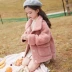 Áo khoác cashmere cho bé gái mùa thu đông 2019 mới cho trẻ em Hàn Quốc phần dài cộng với áo khoác nhung bé gái quần áo trẻ em nước ngoài - Áo khoác Áo khoác