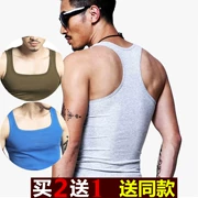 Q tim tê liệt mùa hè vest nam từ cổ áo t-shirt đáy tập thể dục Slim mồ hôi thấm bông áo sơ mi nhỏ thủy triều