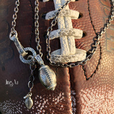 Имя ожерелье jing's american football美式橄榄球手工纯银项链小号