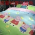 Pig Peggy phim hoạt hình trẻ em duy nhất ba mảnh 1.2 bột ký túc xá sinh viên sheets đôi quilt 1.5 bốn mảnh