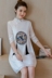 2018 mùa thu retro phong cách quốc gia Trung Quốc phụ nữ thêu hoa lỏng một chiếc váy dài tay cải tiến váy sườn xám váy chữ a A-Line Váy