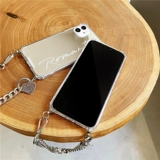 Apple, совместимый iPhone14 Pro, чехол для телефона, iPhone 15, цепь, английский, iphone, 15promax, зеркальный эффект, 12, 8plus