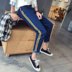 Quần jeans nam mùa xuân 2017 phiên bản mới của Hàn Quốc theo xu hướng quần lửng nam 9 dây cho nam quần ống rộng nam Cao bồi