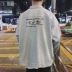 Nhật bản thanh niên thêu đơn giản denim lỏng áo khoác 2018 mùa xuân đàn ông mới của ve áo triều thương hiệu dụng cụ áo khoác áo khoác bomber Áo khoác