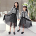 Xuân-thu 2019 mới lưới đỏ cha-con mặc thời trang nữ mẹ phiên bản Hàn Quốc phù hợp với mùa thu rung houndstooth - Trang phục dành cho cha mẹ và con váy trẻ em Trang phục dành cho cha mẹ và con