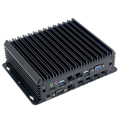Мини -промышленная машина управления хозяином промышленной малый низкопроизводительный встроенный двойной порт 6 серийный порт без вентилятора промышленного управления компьютером
