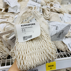 Сетка мешок сетчатый мешок ikea宜家正品国内代购康福斯棉制网兜网袋2件套购物袋全棉镂空包