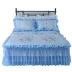 Châu âu-phong cách cao cấp băng lụa mat ba mảnh bộ giường lụa váy điều hòa không khí mat có thể giặt gấp đôi trải giường mùa hè
