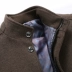 Áo khoác len mùa đông nam mới cho nam trung niên cộng với nhung dày bố tải áo len có thể tháo rời - Áo len