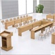 Bàn đào tạo nội thất văn phòng học sinh bàn đôi bàn ghế trường học ba bàn đào tạo - Nội thất giảng dạy tại trường Nội thất giảng dạy tại trường