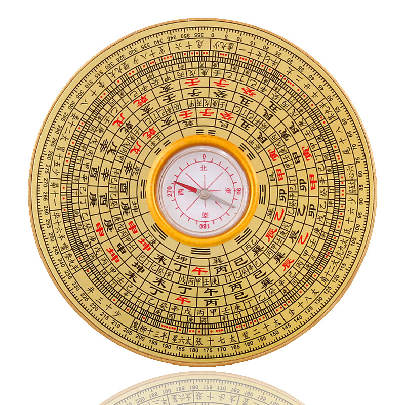 开光3寸罗盘风水盘招财镇宅辟邪化煞八卦高精度指南针罗盘仪摆件