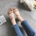 Hai đôi dép mang dép nữ mùa hè 2018 mới của Hàn Quốc phiên bản của một ban nhạc mỏng với ngón chân trong dày với phụ nữ dép Sandal