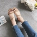 Hai đôi dép mang dép nữ mùa hè 2018 mới của Hàn Quốc phiên bản của một ban nhạc mỏng với ngón chân trong dày với phụ nữ dép