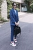 Dongdaemun 2018 mùa xuân mới của phụ nữ Hàn Quốc phiên bản của giản dị chic Hồng Kông hương vị phù hợp với áo khoác thời trang chín quần phù hợp với các kiểu áo sơ mi họa nữ đẹp Business Suit