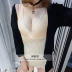 Lin Nai quản lý cơ thể áp lực nhẹ áp lực vi thân thiện với da bodysuit một mảnh quần áo mở khóa Ý nhập khẩu vải