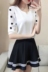 Ren voan áo 2018 mùa xuân và mùa hè mới mỏng mỏng hoang dã lỏng ngắn tay t-shirt mùa hè nhỏ áo sơ mi tươi phụ nữ các kiểu áo sơ mi họa nữ đẹp Áo sơ mi chiffon ren