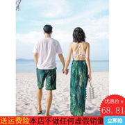 Áo tắm cặp đôi áo tắm 2019 mới mùa hè những người yêu thích bikini tuần trăng mật rộng kích thước lớn ba mảnh phù hợp với retro - Vài đồ bơi