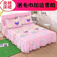 Giường bông váy dày giường bao gồm giường đơn thiết lập Simmons bảo vệ bao gồm cộng với bông trải giường có thể được trang bị với ba hoặc bốn bộ váy giường đẹp	