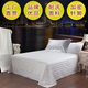 Màu trắng tinh khiết bao gồm giường là một mảnh duy nhất của tinh khiết bông satin sọc giường 笠 phòng tắm khách sạn khăn trải giường khách sạn giường bán buôn Khăn trải giường