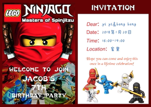 NInjgo Ninjago 招待状 招待状 カスタマイズされたサンキューカード サンキューカード フォトカード