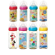 Nhật Bản nhập khẩu sữa mẹ bồ câu thực sự rộng miệng chai nhựa ppsu động vật đồ chơi Mickey 160 240ml - Thức ăn-chai và các mặt hàng tương đối