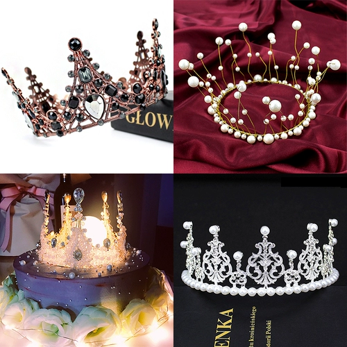 Кружевное украшение для взрослых, детская корона из жемчуга, популярно в интернете