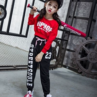 Trang phục khiêu vũ trẻ em đường phố set đồ cho bé gái nhảy hip hop jazz trẻ em hiphop Quần áo hàn quốc mùa thu thủy triều trang phục biểu diễn sân khấu cho bé