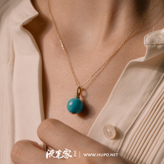 Украшения на шею 流光家 18k金 天然睡美人绿松石吊坠