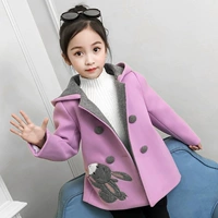 Осеннее детское стеганое шерстяное пальто, коллекция 2021, детская одежда, увеличенная толщина, 8 лет