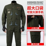 Осенний комплект для работы, хлопковый износостойкий лонгслив, рабочая одежда, защита от ожогов