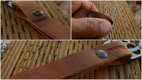 Брелок из нержавеющей стали, открывашка, ремень, США, из натуральной кожи