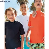 Белый детский солнцезащитный крем, летний купальник, пляжная одежда для защиты от солнца для мальчиков, футболка, (в наличии на складе), 3 мес., 3/5 лет