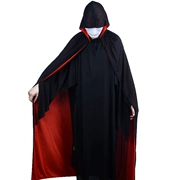 Màu đỏ và đen ma cà rồng áo choàng thuật sĩ áo choàng hóa trang trang phục Halloween trang phục dành cho người lớn chết áo choàng áo choàng